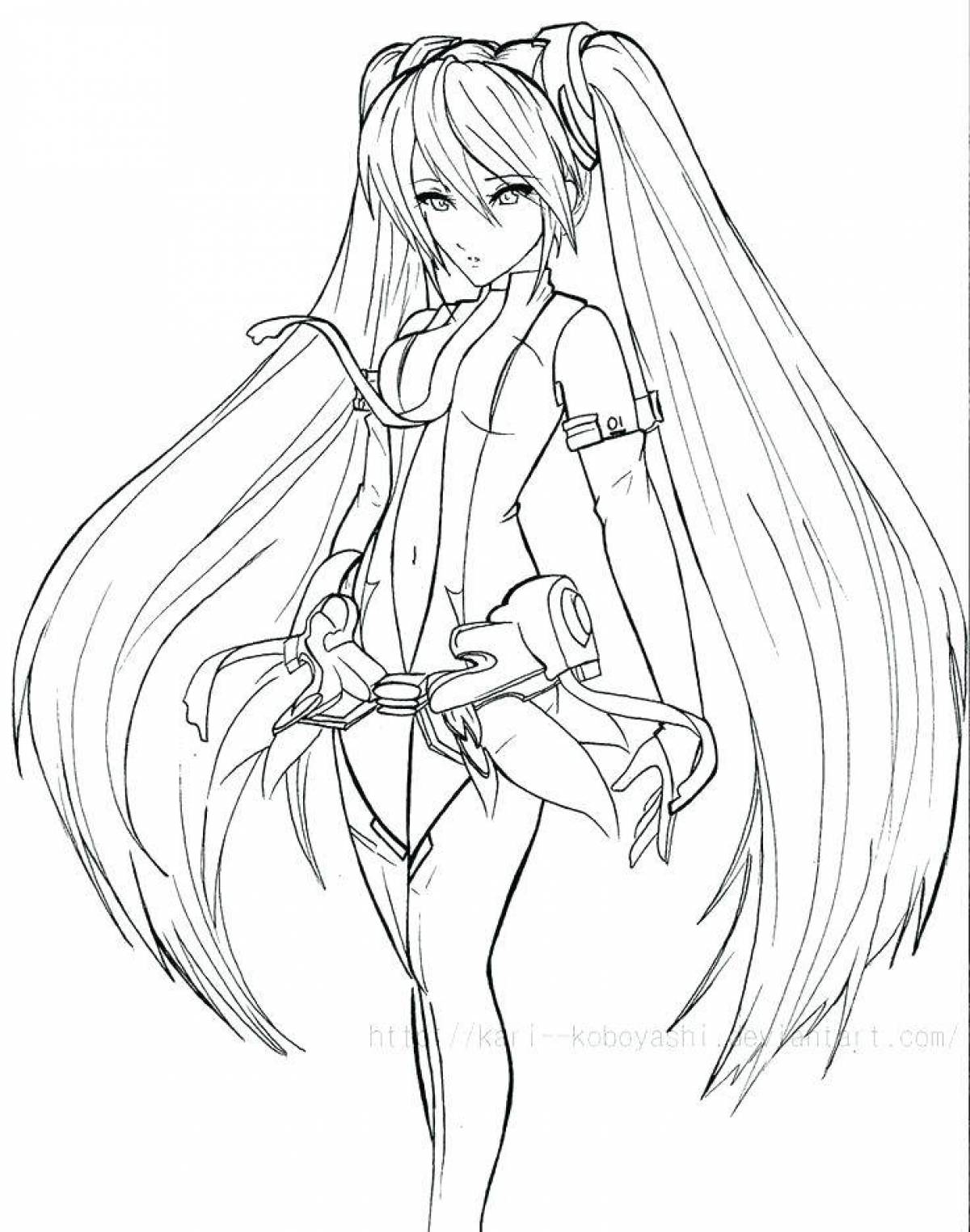 Hatsune miku awesome coloring book