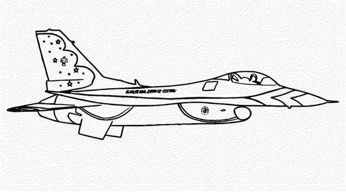 Attractive military aircraft coloring pages for kids