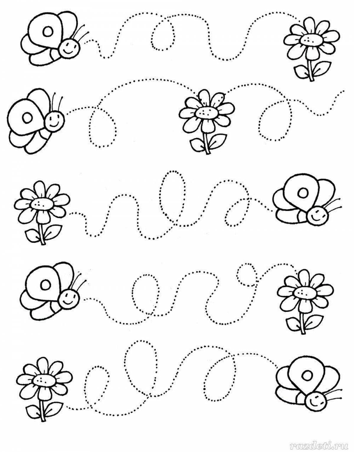 Interactive coloring game for 3-4 year olds