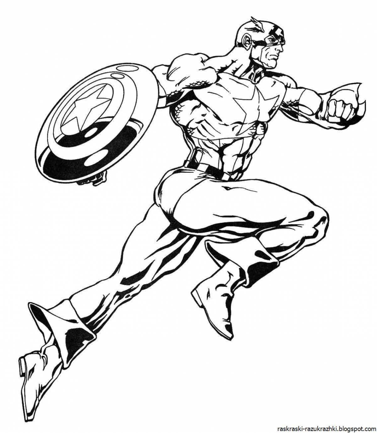 Exquisite marvel heroes coloring book