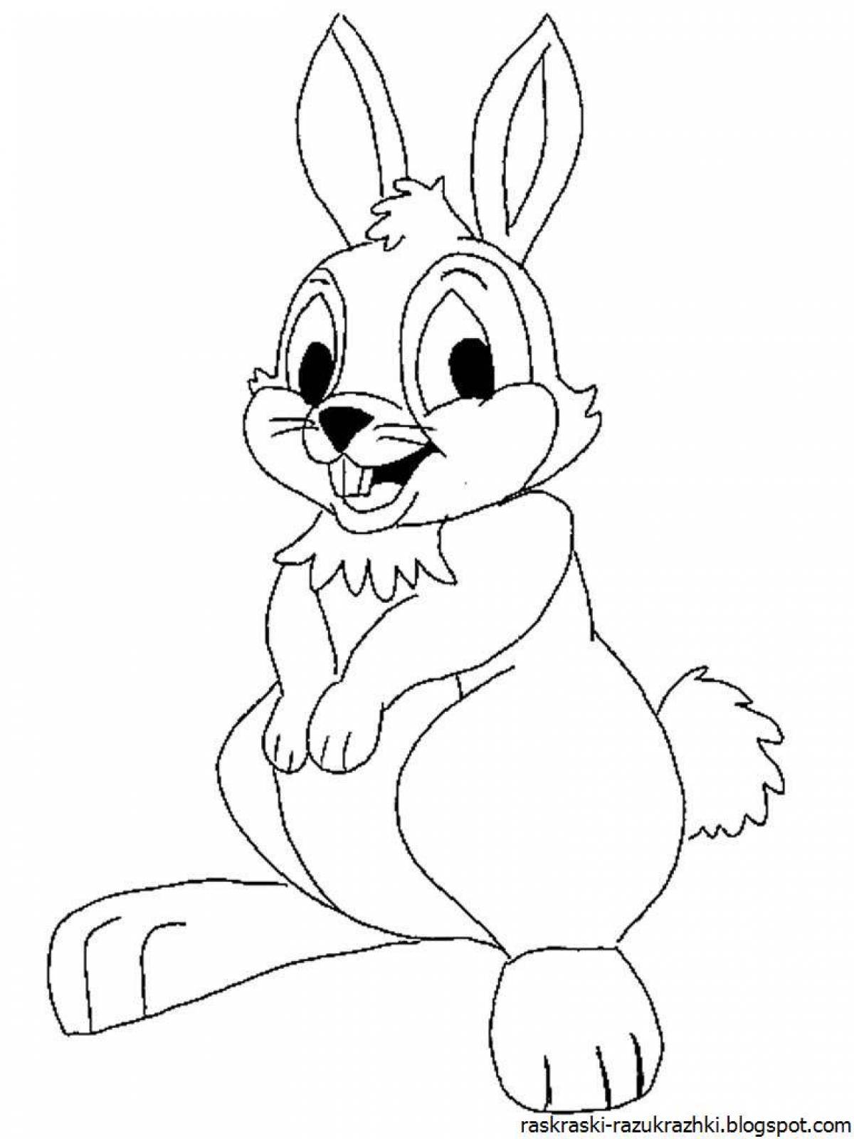 Tempting hare coloring picture