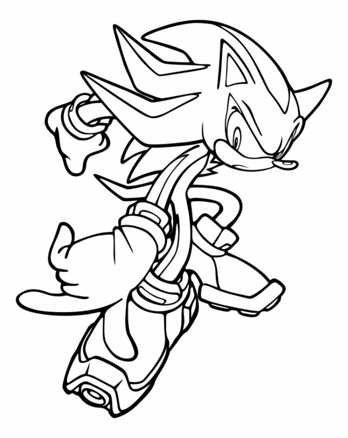 Dazzling sonic shadow coloring book