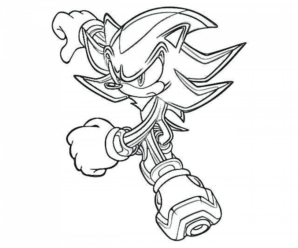 Glitter sonic shadow coloring book