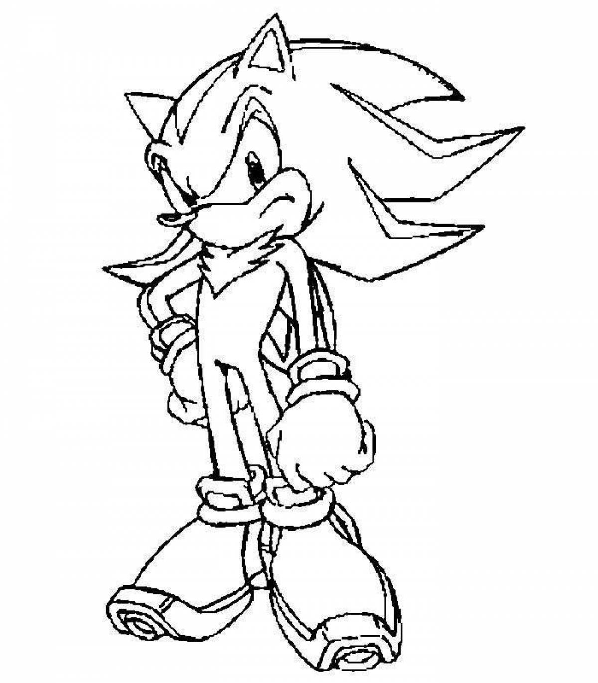 Tempting sonic shadow coloring book