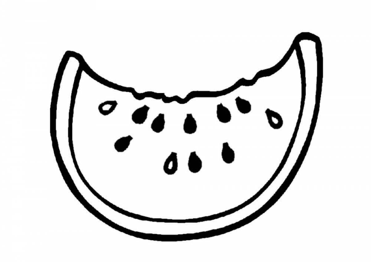 Watermelon coloring book for kids