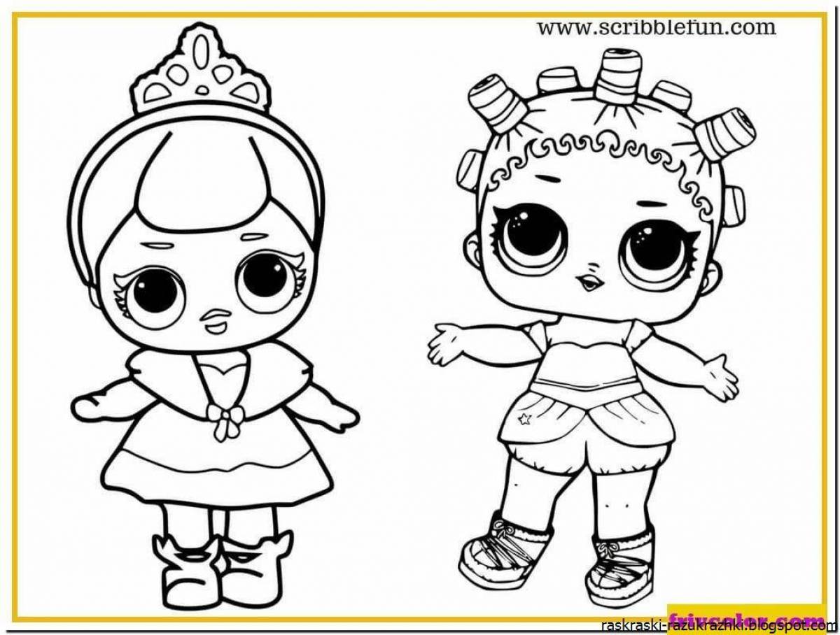 Colourful lola dolls coloring pages for kids