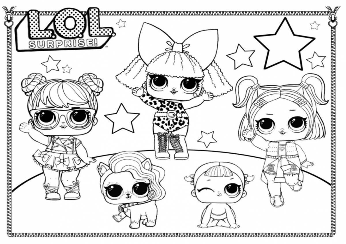 Adorable lola dolls coloring pages for kids