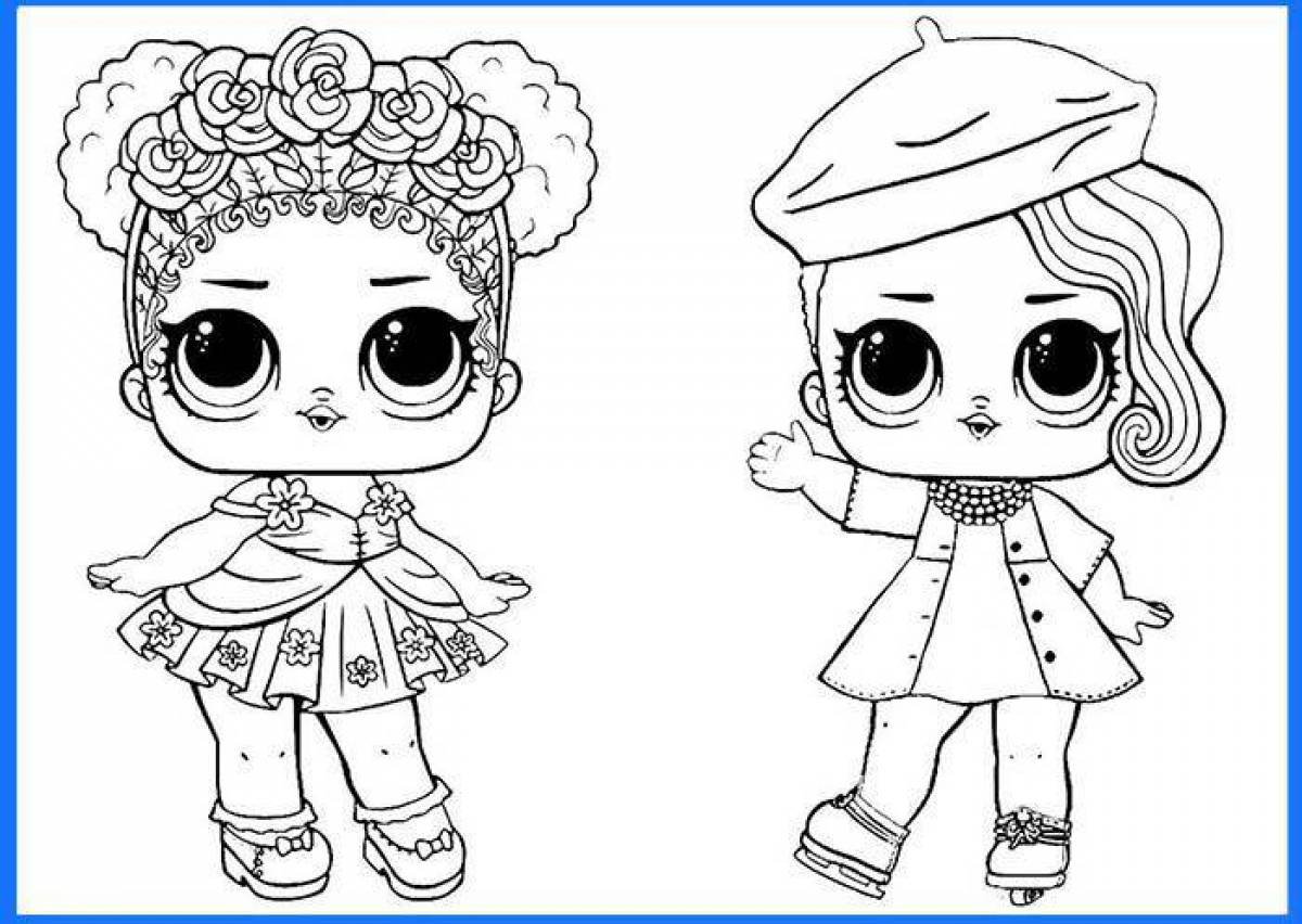 Fancy lola dolls coloring pages for kids