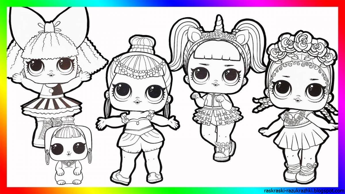 Colorific lola dolls coloring book for kids