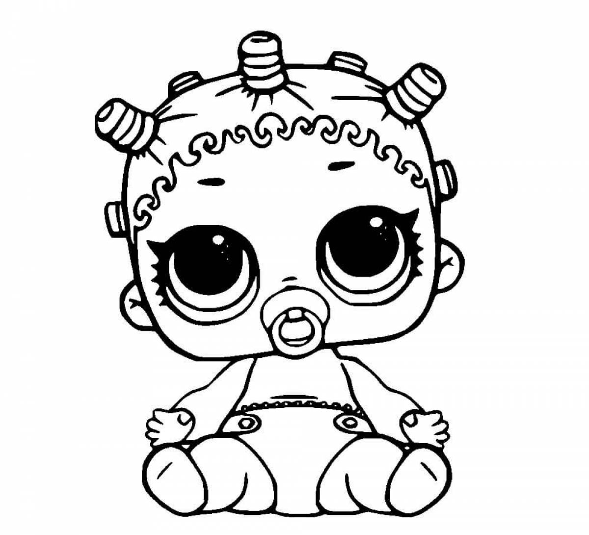 Coloring pages glowing lola dolls for kids