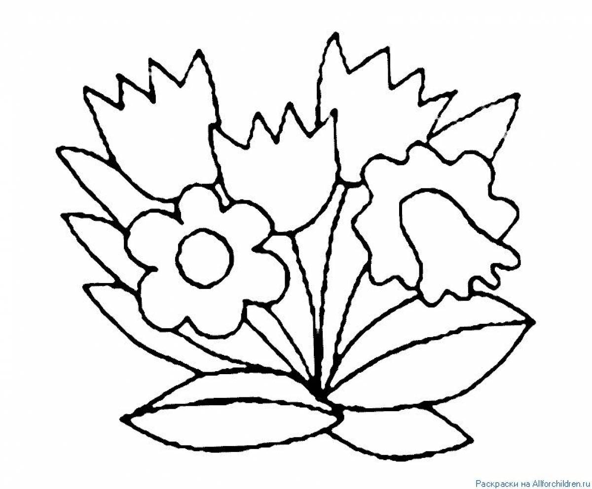 Fantastic flower coloring book for 4-5 year olds
