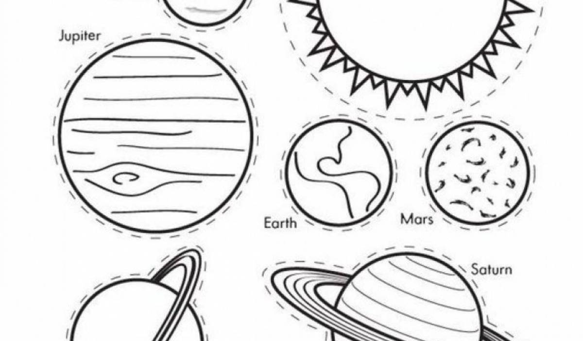 Картинки планет солнечной системы для вырезания