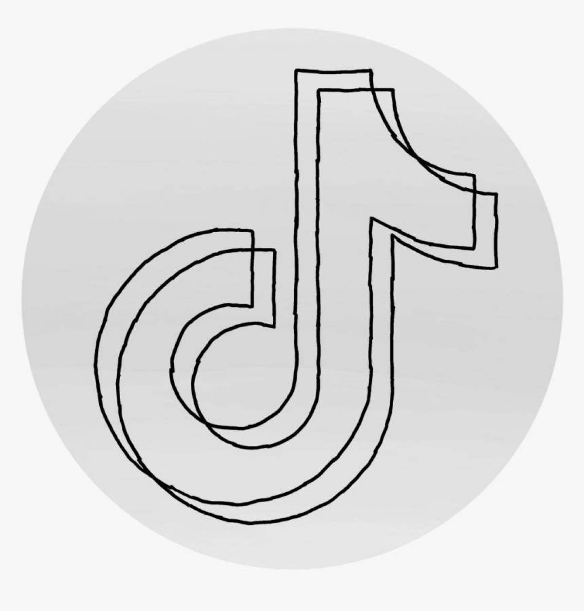 Логотип тик ток трафарет