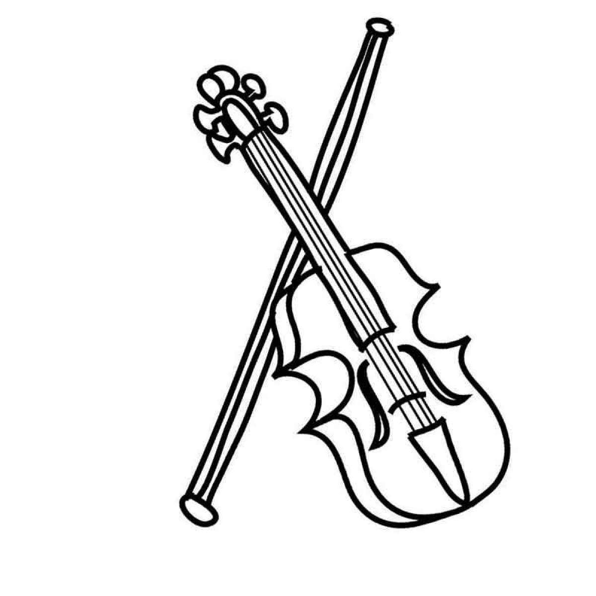Скрипка детский рисунок