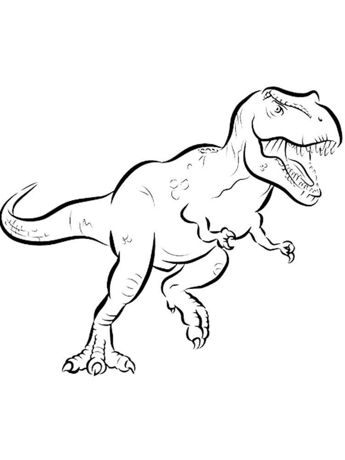 Тираннозавр рисунок раскраска