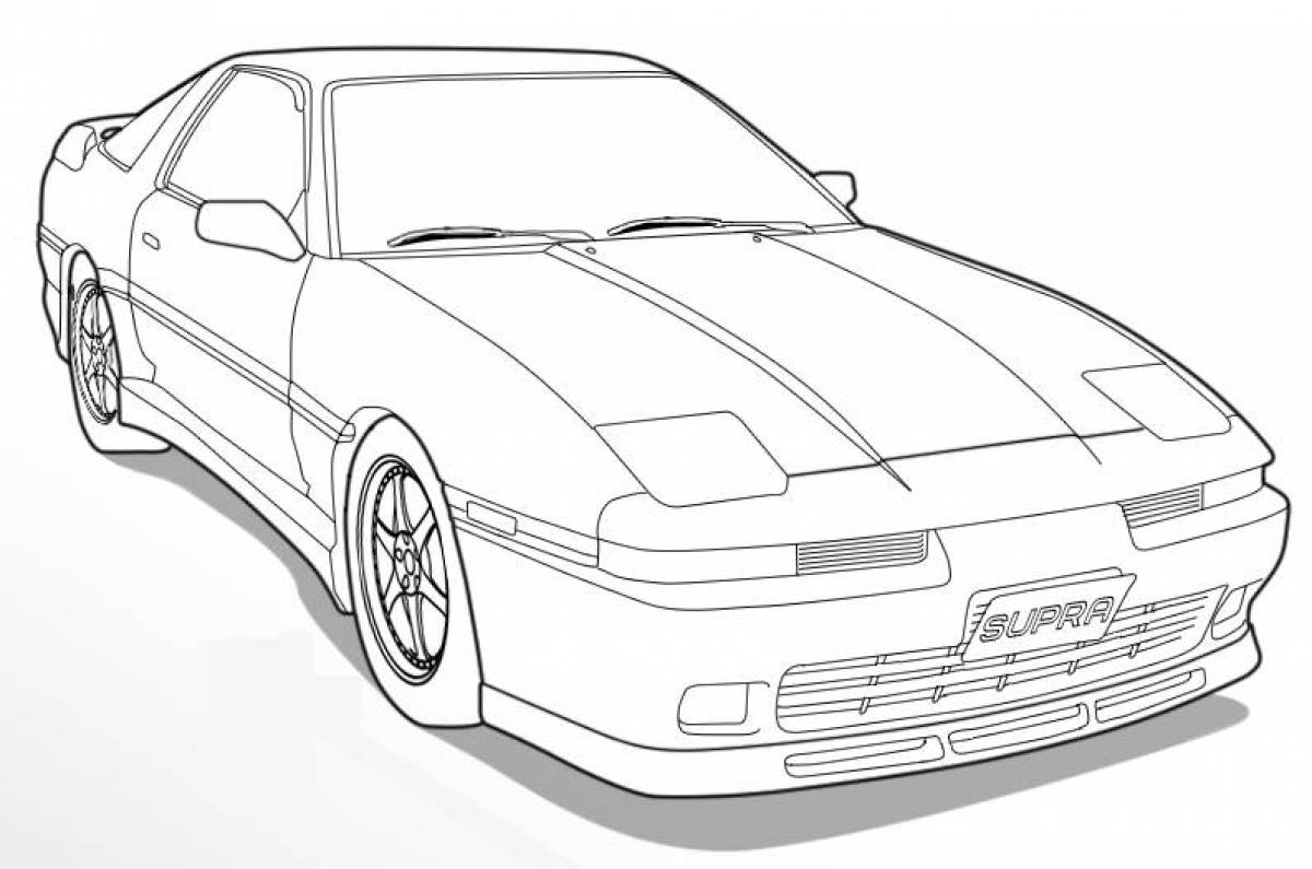 Рисовать toyota supra