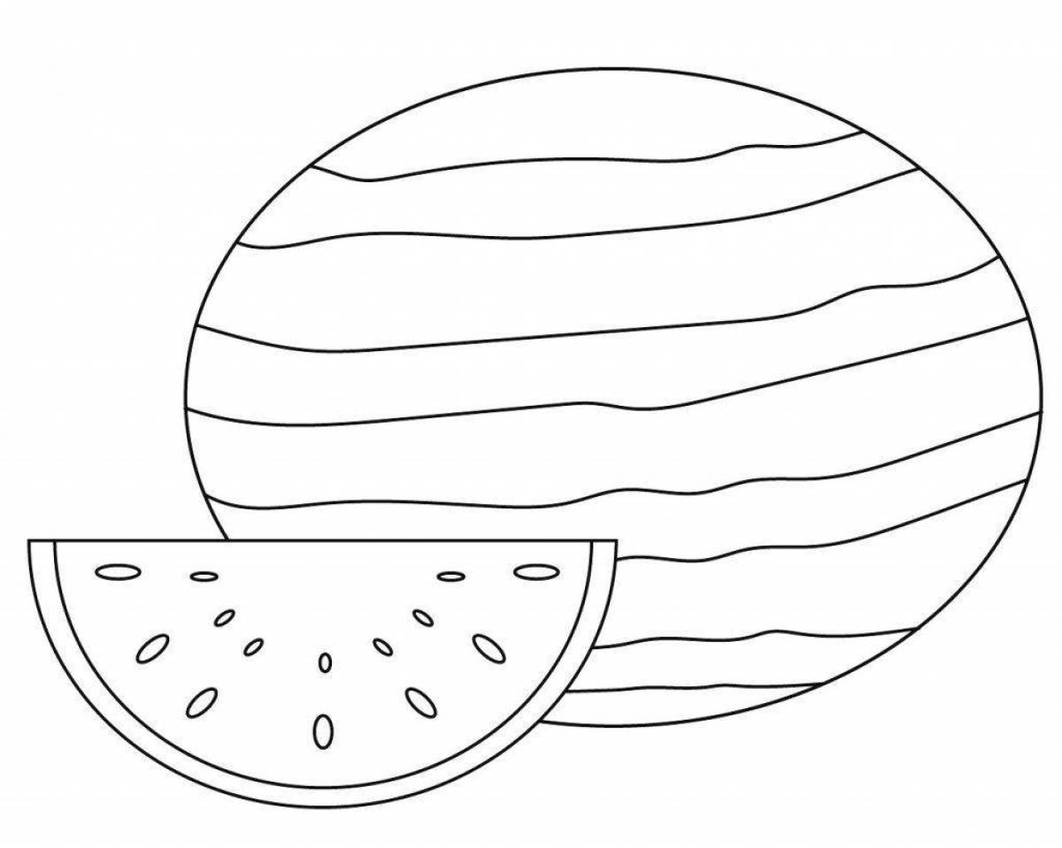 Картинки для раскрашивания арбуз