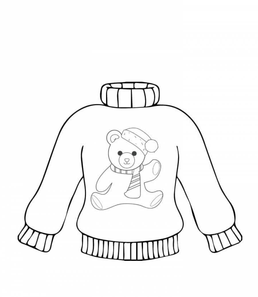 Sweater coloring. Свитер раскраска. Раскраска кофта.