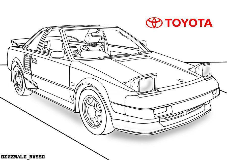Тойота супра раскраска распечатать