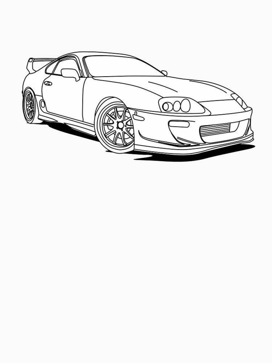 Раскраски Тойота супра (35 шт.) - скачать или распечатать бесплатно #2842
