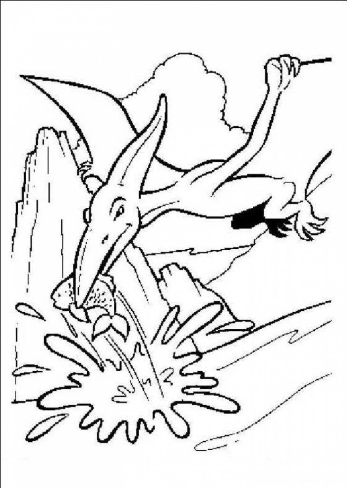 Pterodactyl dynamic coloring page