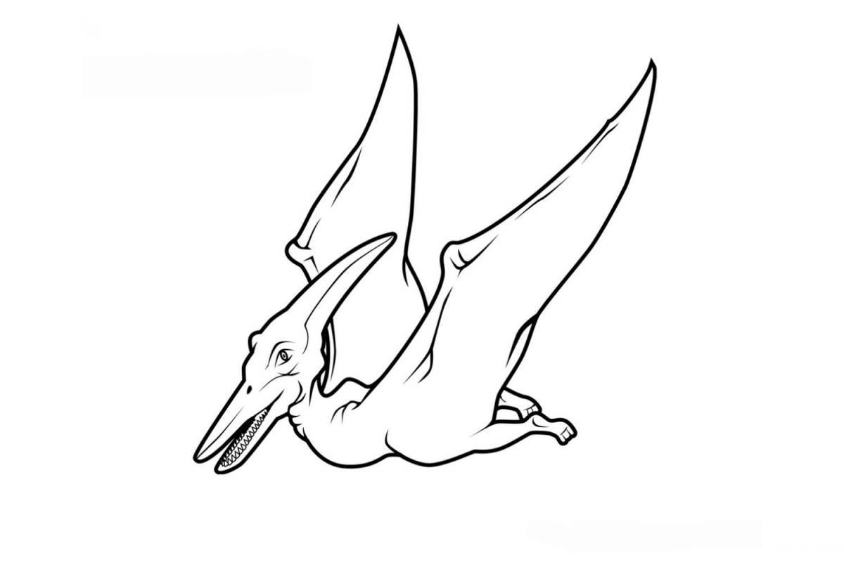 Coloring live pterodactyl