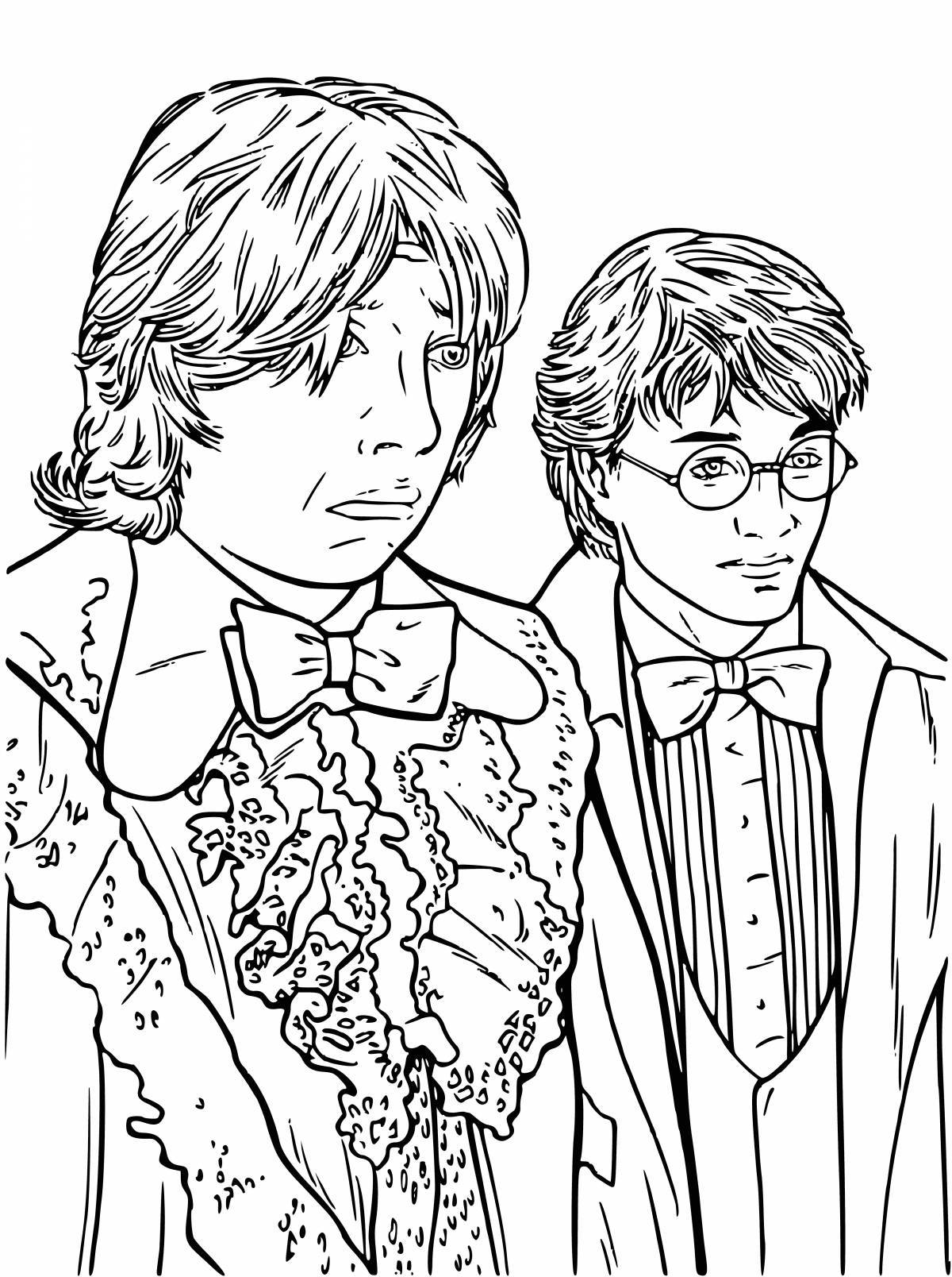 Charming harry potter coloring book