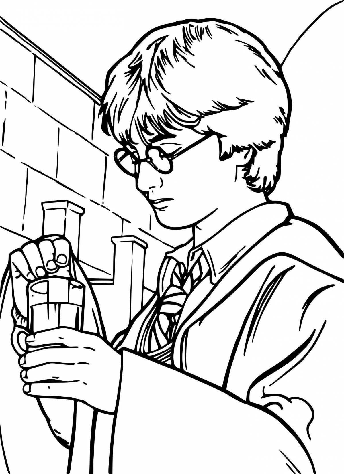 Harry potter funny coloring book