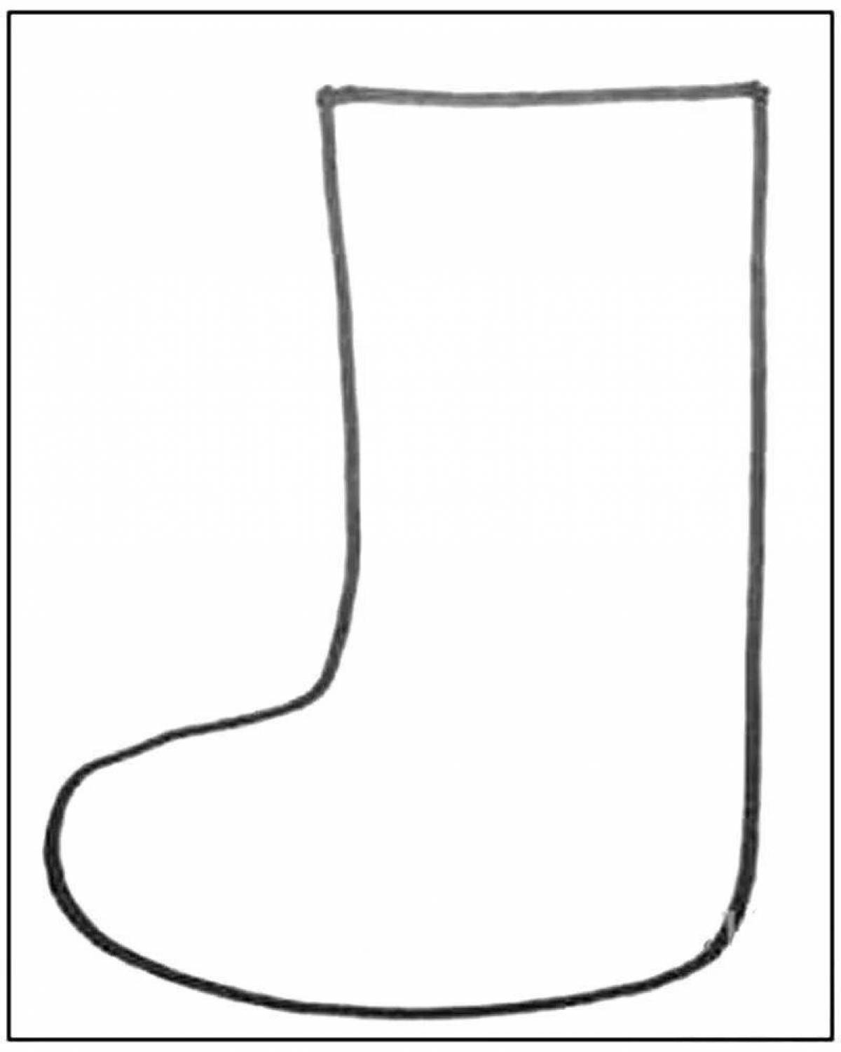 Coloring page amazing felt boots