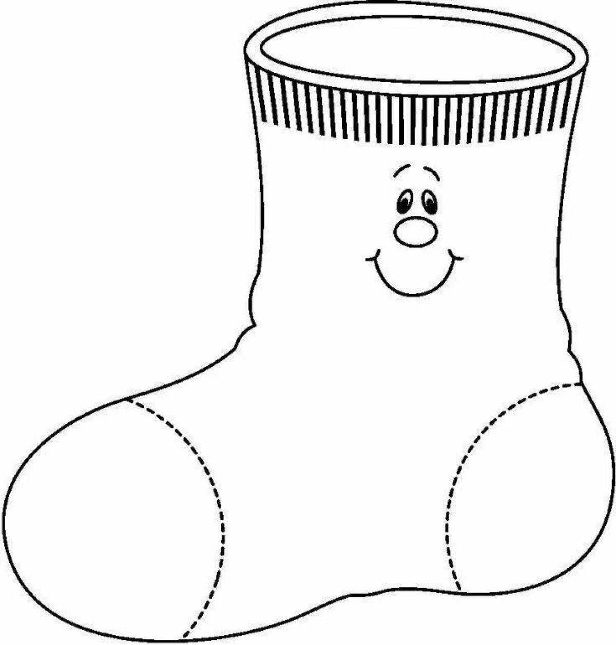 Amazing felt boots coloring page