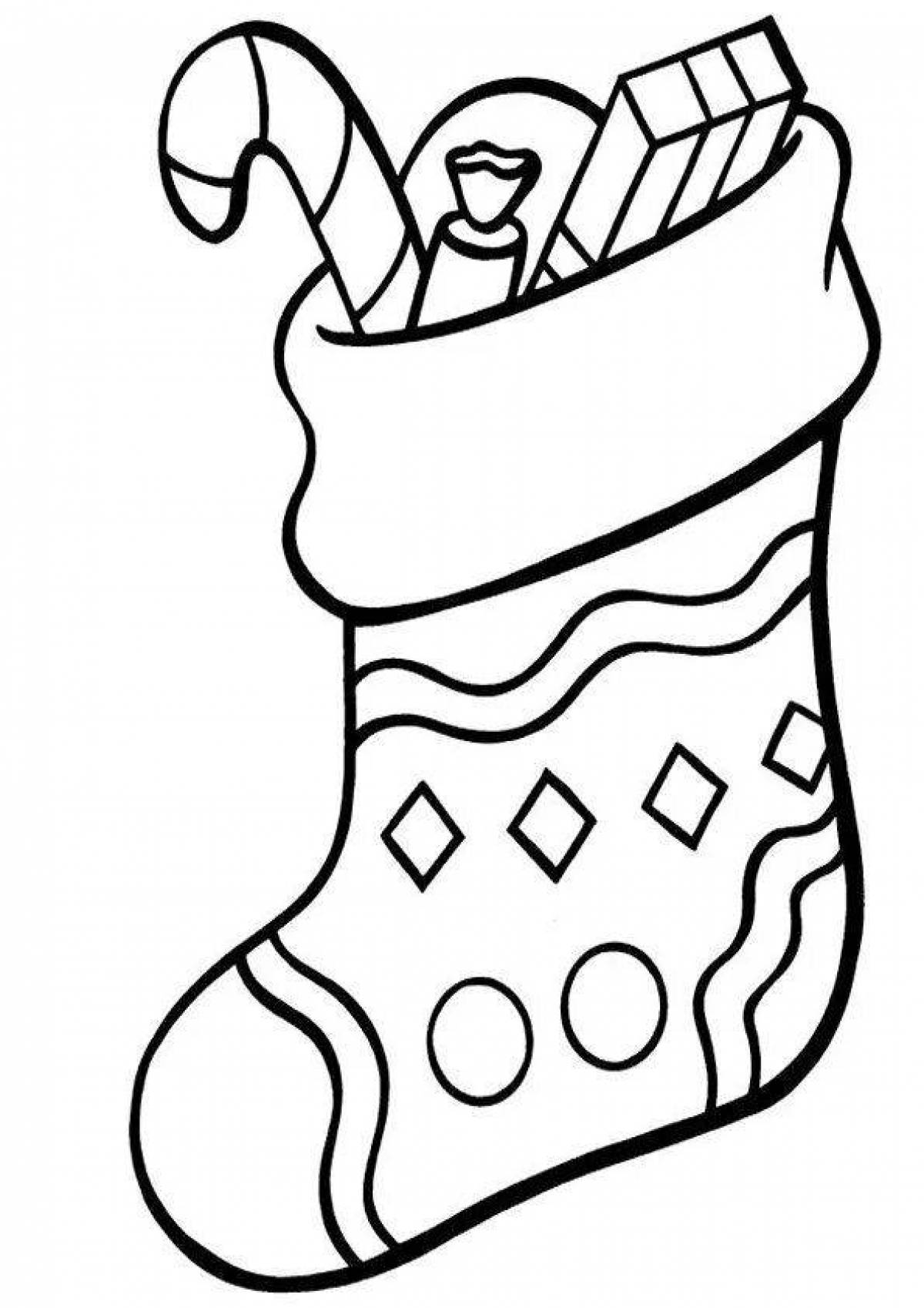 Coloring page cute felt boots
