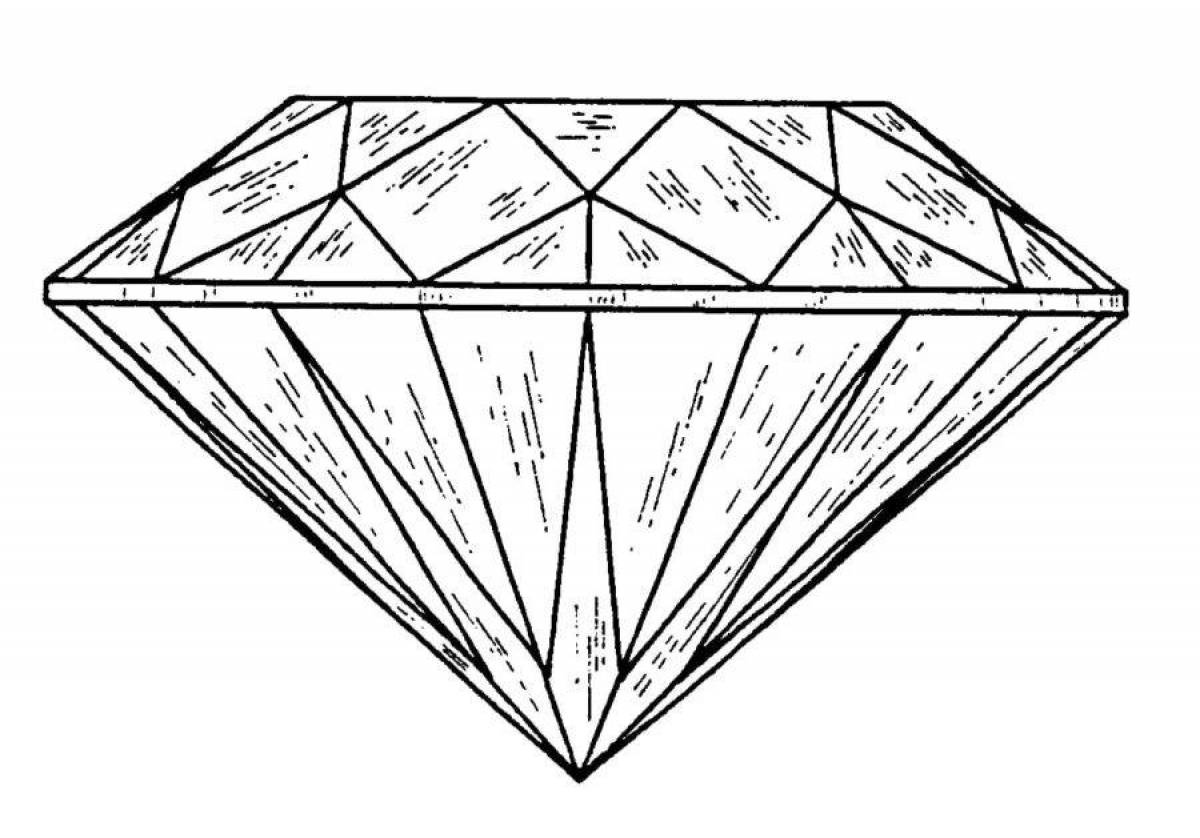 Glittering Crystal Coloring Page
