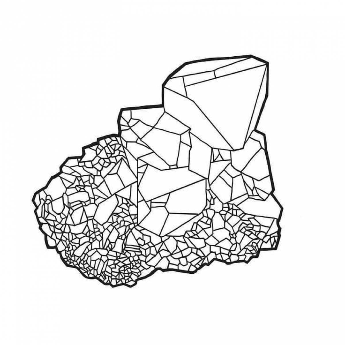 Glitter crystal coloring page