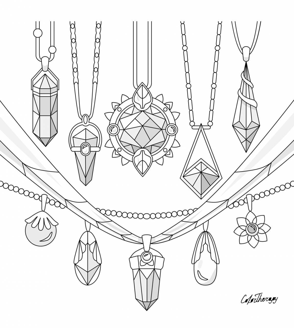 Great crystal coloring page