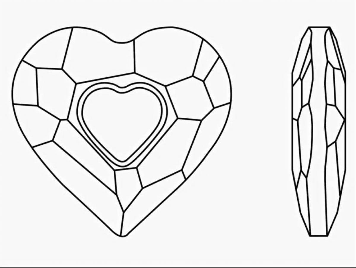 Awesome crystal coloring page