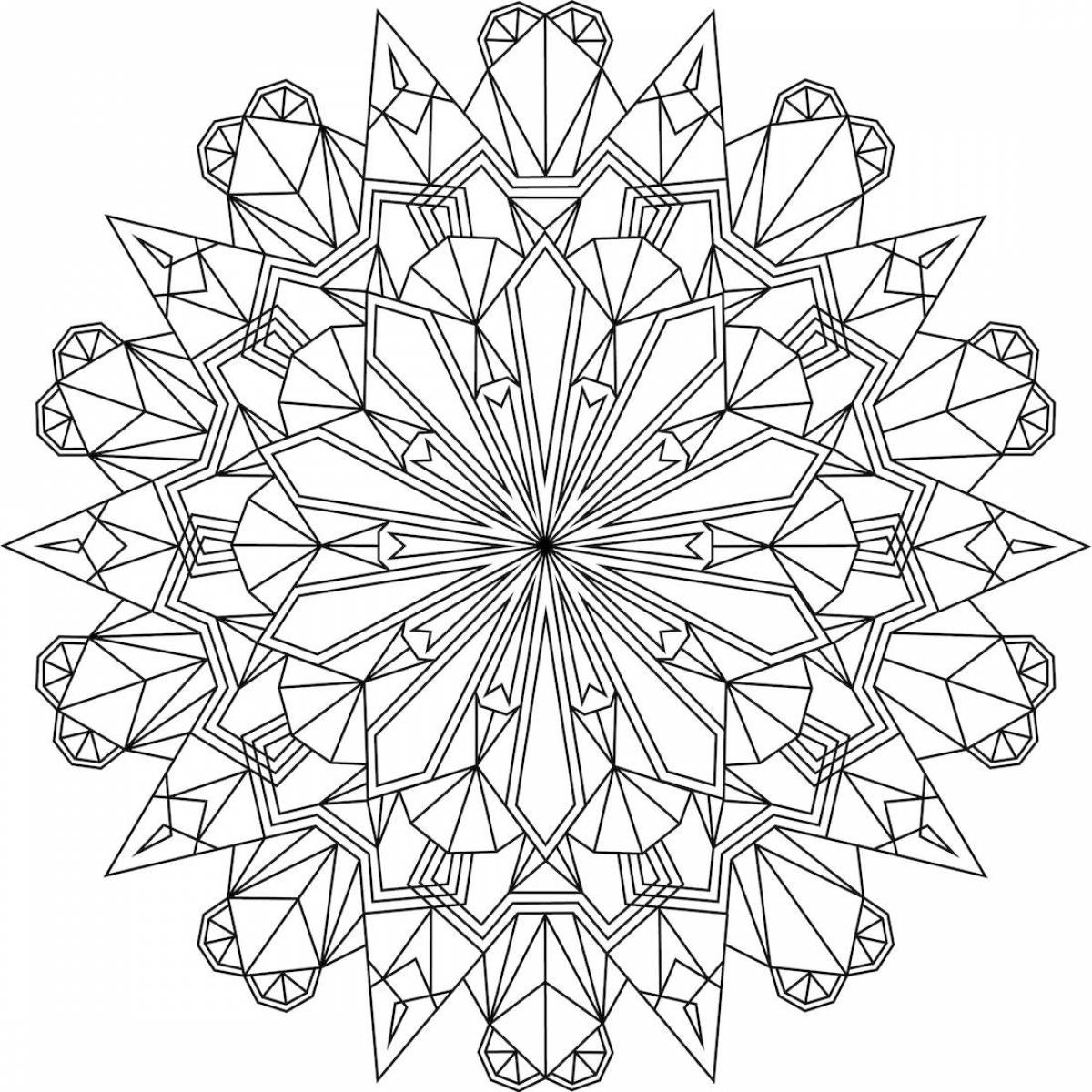 Gorgeous crystal coloring page