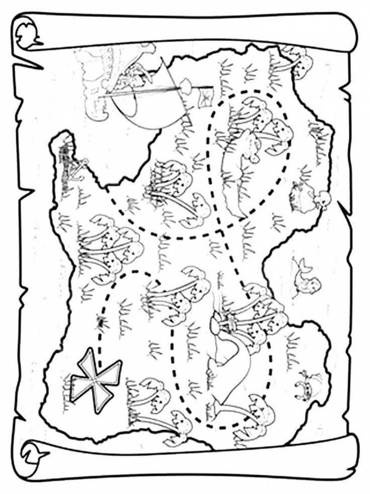 Fun coloring page map