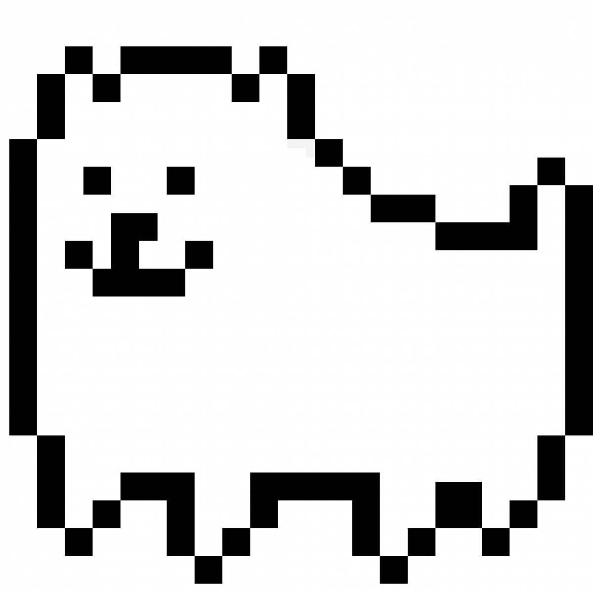 Андертейл пиксельная собака