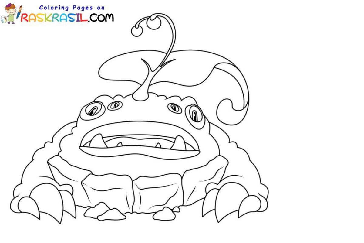 Fancy singing monsters coloring page