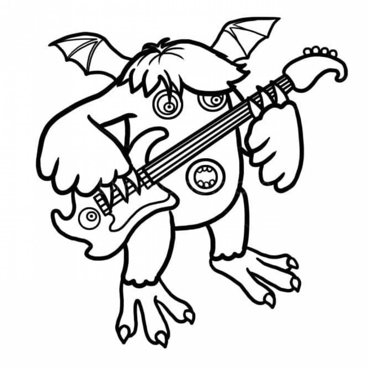 Glowing singing monsters coloring page