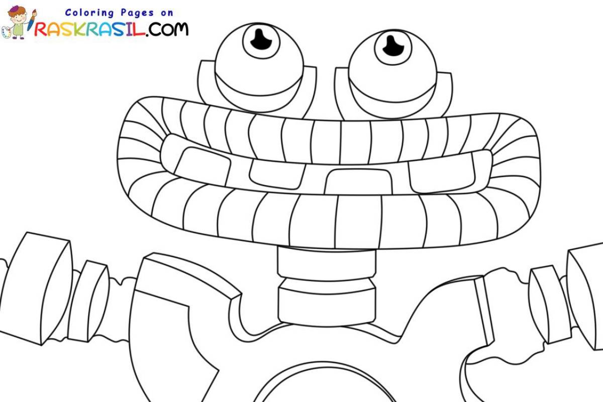 Coloring page dazzling singing monsters