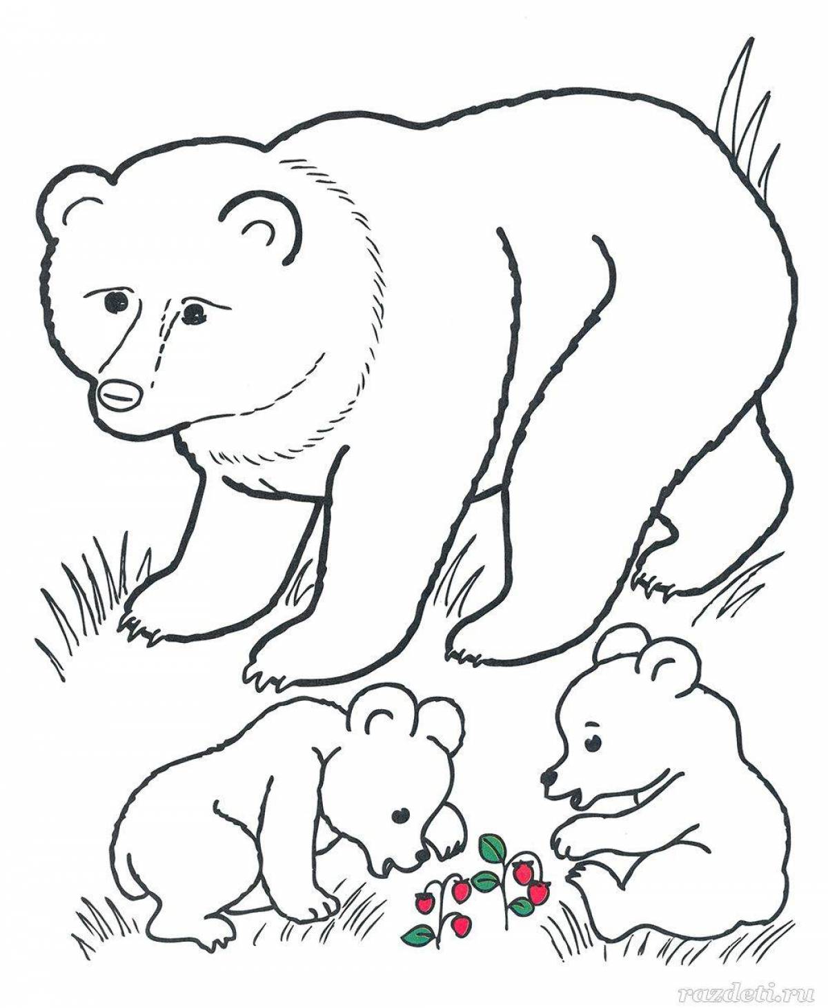 Colorful wild animal coloring pages for kids