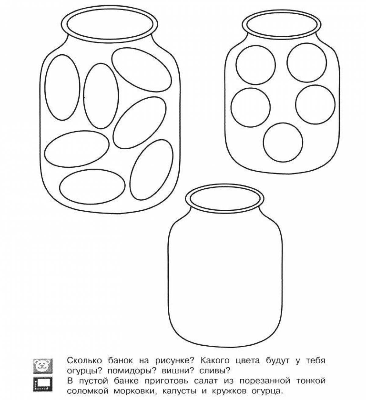 Awesome jar coloring page