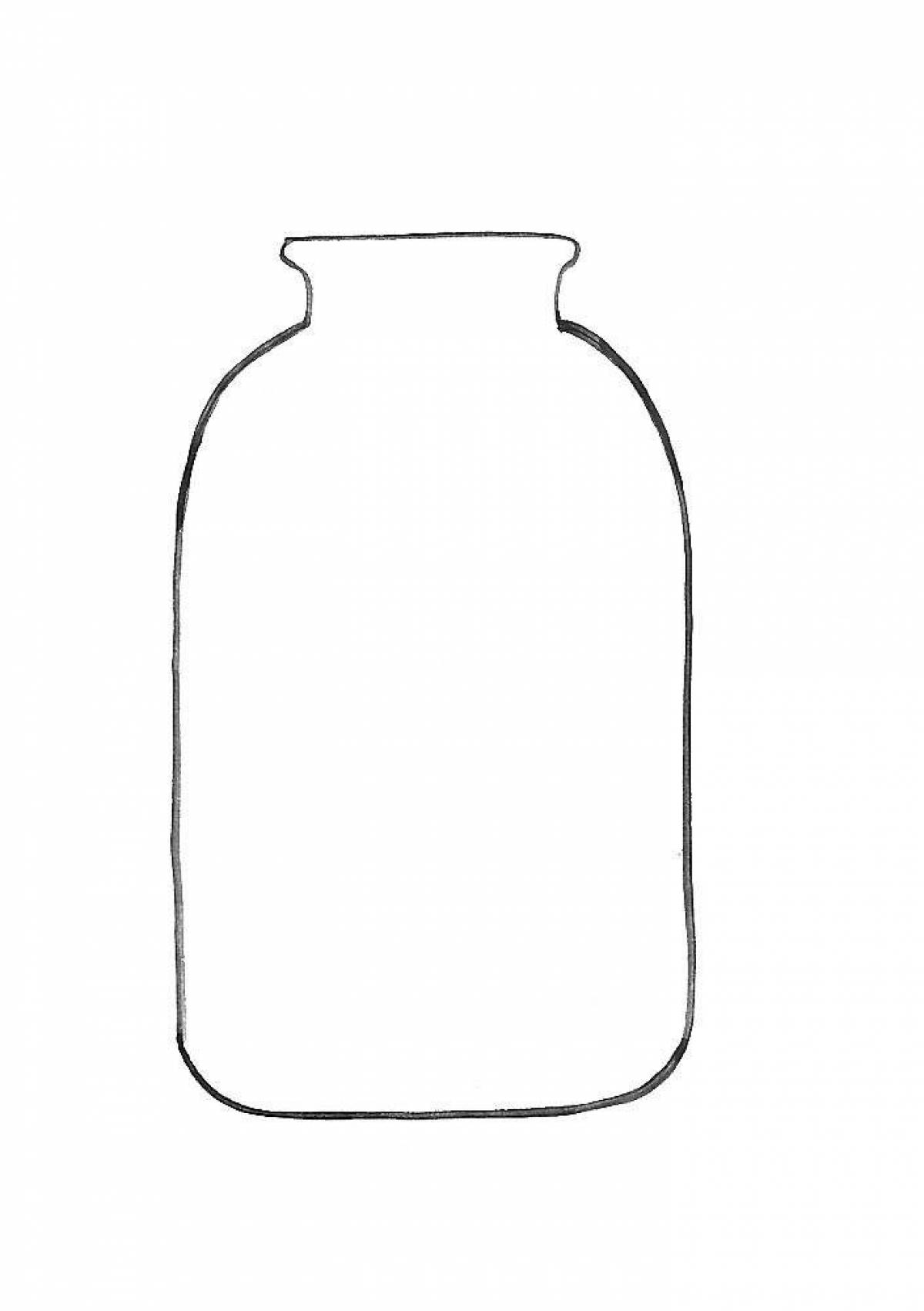 Animated jar coloring page