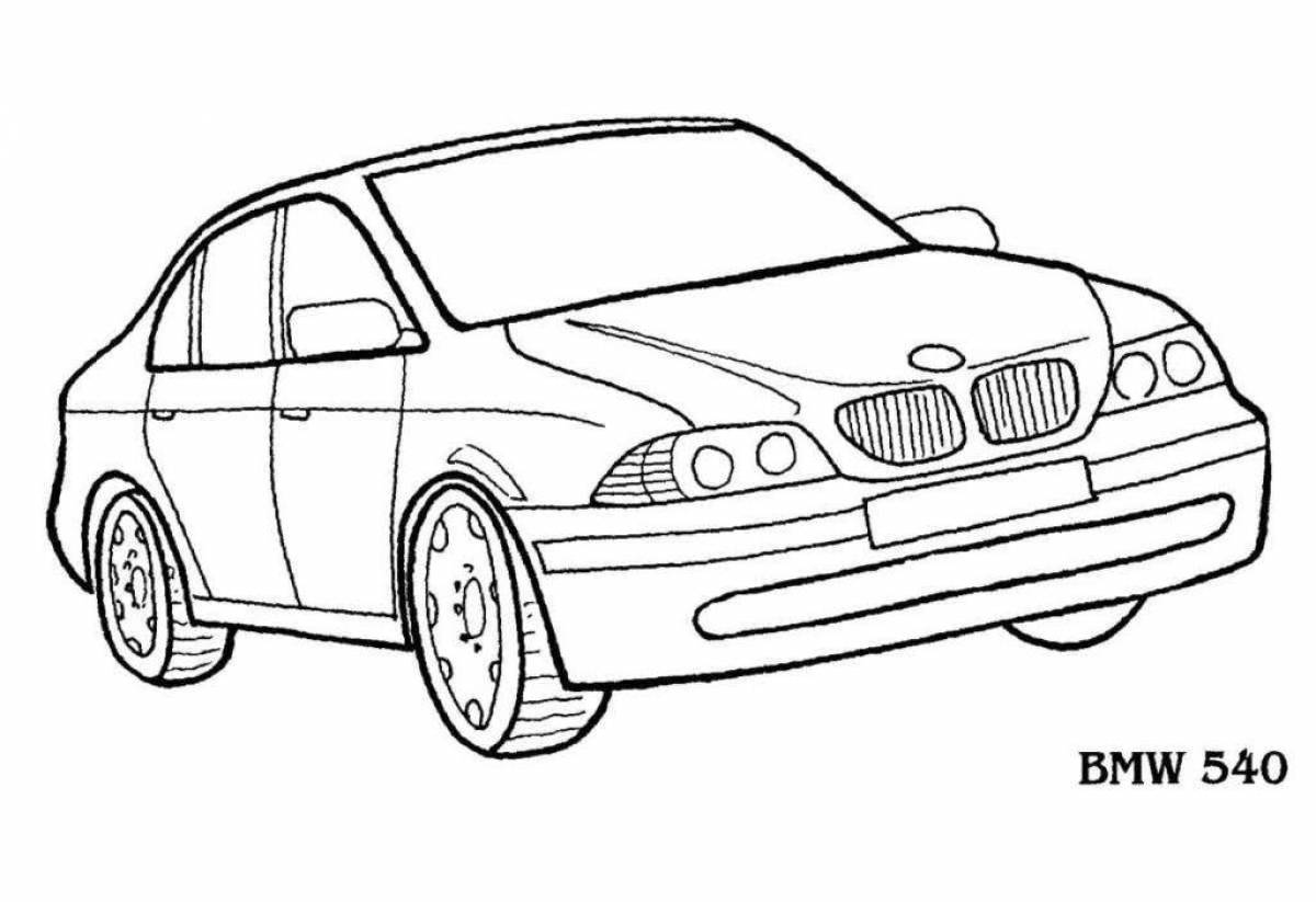 Bmw luxury car coloring page