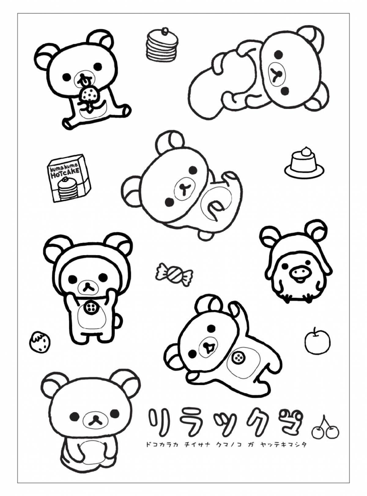 Trendy mini sticker coloring page