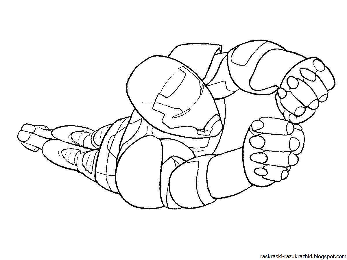 Playful robox coloring page