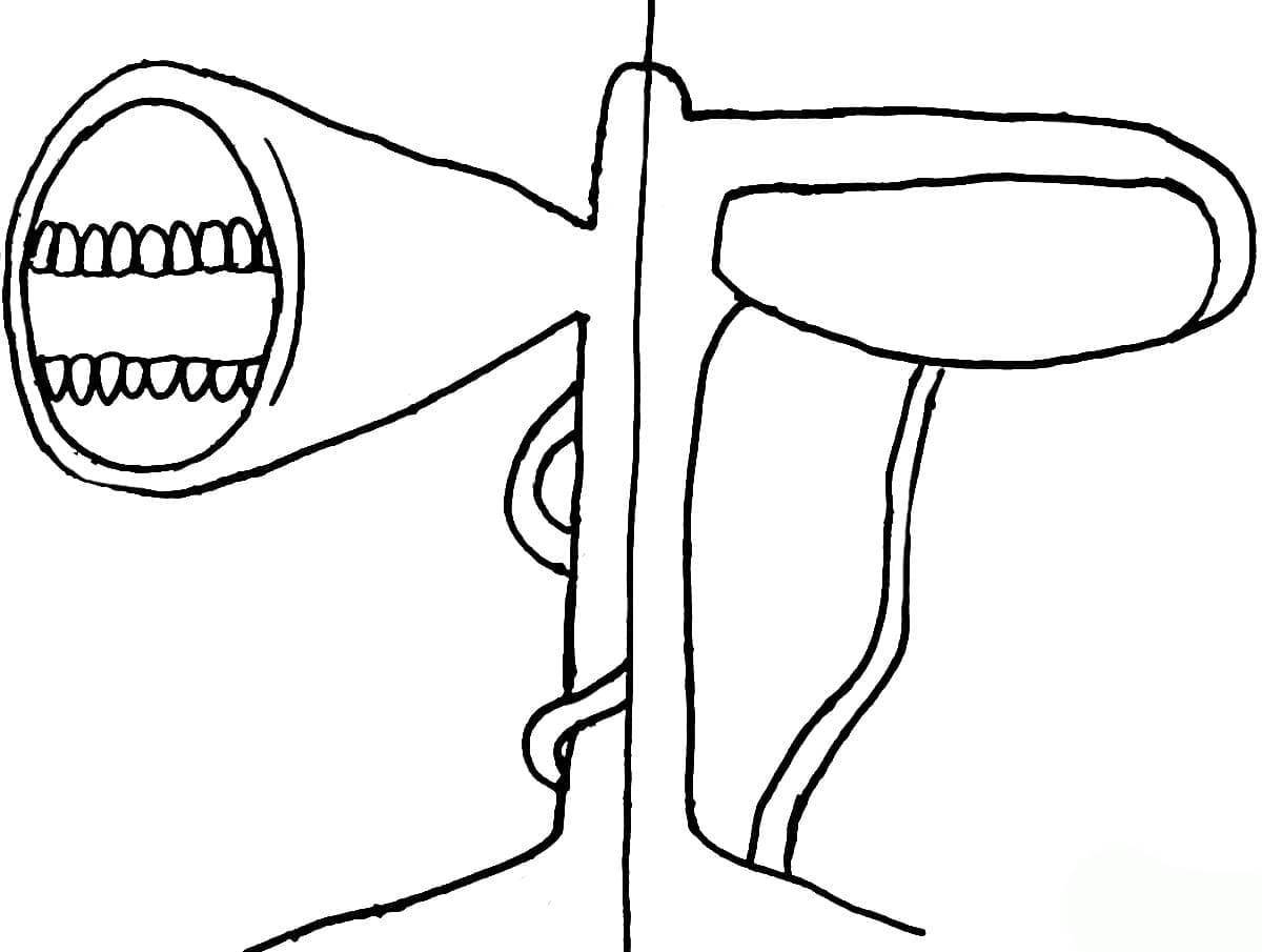 Luxury siren head coloring page