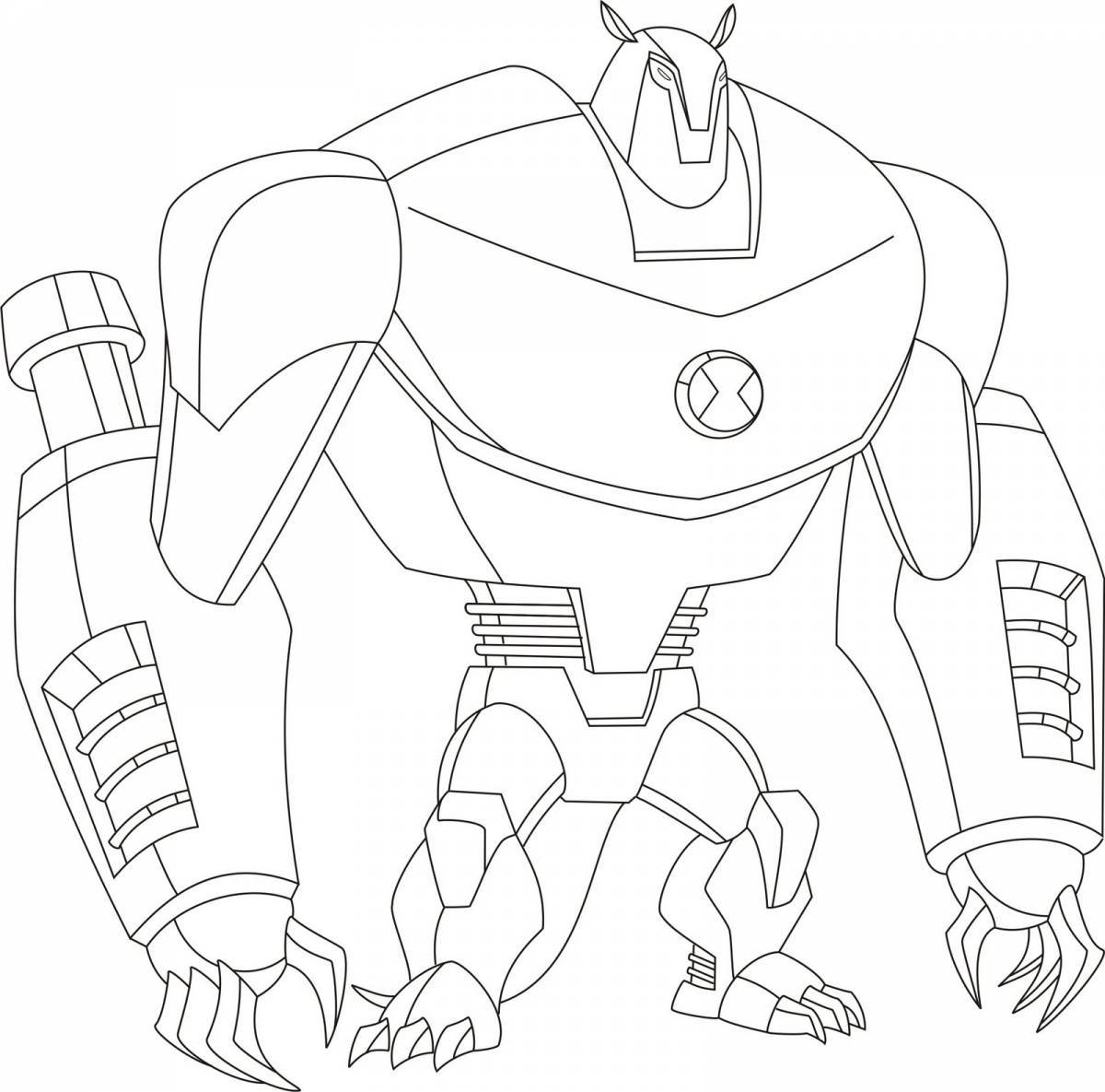 Witty ben 10 coloring book