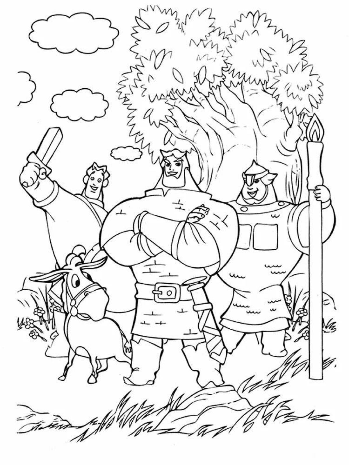 Coloring page sublime ilya muromets